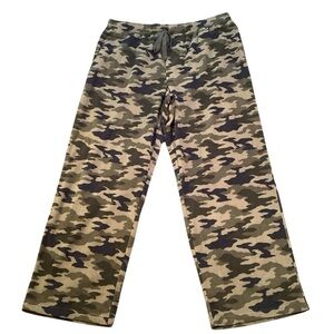 Croft & Barrow Men’s Soft Fleece Lounge Pants Camo Pockets‎ Size XXL EUC